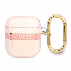 Guess GUA2HHTSP AirPods dėklas rožinis/rožinis Dirželių kolekcija