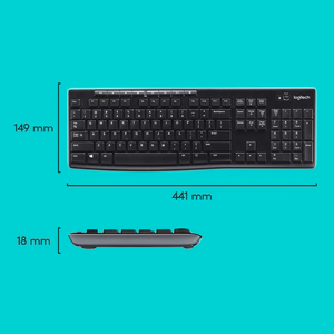 Logitech 920-004508 klaviatūra su pele namų RF belaidė QWERTY US International juoda