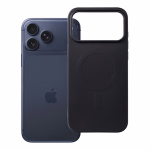Silikoninis „Mag Cover“ dėklas, skirtas „iPhone 17 Pro Max / 18 Pro Max“, suderinamas su „MagSafe“, su didele kameros išpjova – juodas