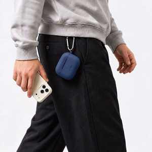 Tech-Protect Силиконовый чехол Hook для AirPods Pro - тёмно-синий