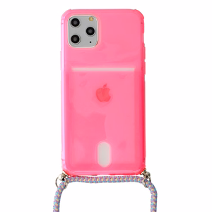 DIRŽELIS Fluo dėklas Iphone 12 Mini Rožinis