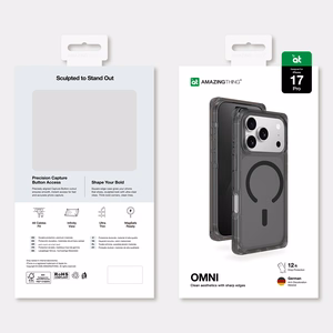 AmazingThing Omni dėklas telefonui iPhone 17 Pro, suderinamas su MagSafe - juodas