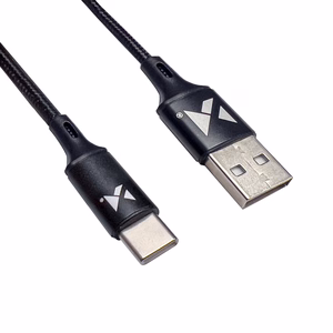 Wozinsky Kabelis USB - USB Type-C 2,4A 2m juodas (WUC-C2B)