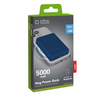 Išorinė baterija SBS TEBB5000MAG1CB 5000 mAh suderinama su MagSafe - mėlyna