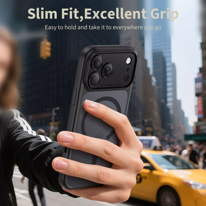 Tech-Protect Magpeak MagSafe CC dėklas telefonui iPhone 17 Pro Max - matinės juodos spalvos