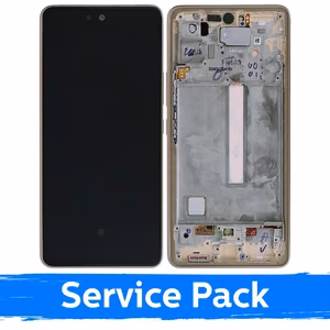 Ekranas skirtas Samsung A536 A53 5G su rėmeliu / Peach / (Service Pack)