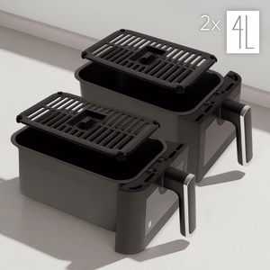 TEESA AIR FRYER DUAL POT XXL karšto oro gruzdintuvė, 8 l, 2700 W