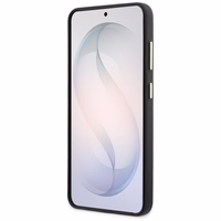 Guess dėklas Rhinestone Round Logo MagSafe skirtas Samsung Galaxy S26 Plus juodas