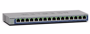 Netgear GS116 – nevaldomas 2 lygmens gigabitinis eterneto komutatorius, juodas