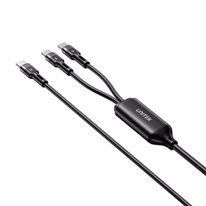 UNITEK USB-C 2-in-1 PD 100W silikoninis laidas 1,8M