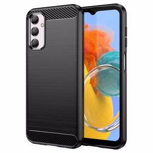 Lankstus anglies rašto dėklas Samsung Galaxy M14 telefonui Carbon Case - juodas