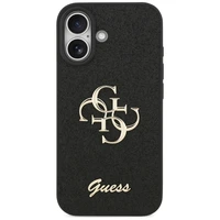 Guess Fixed Glitter Big 4G dėklas telefonui iPhone 17 - juodas
