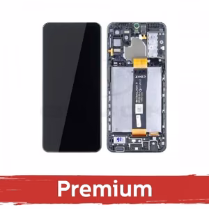 LCD Ekranas skirtas Samsung A326 A32 5G Juodas su Rėmu OEM
