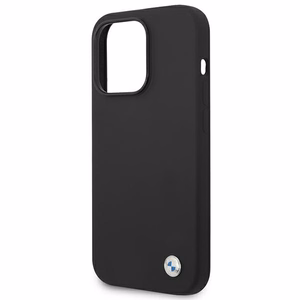 Dėklas BMW BMHCP14MSILBK iPhone 14 Plus 6.7 - juodas silikoninis logotipas