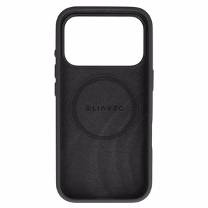 Liavec Silky dėklas su metaliniu kameros rėmeliu, skirtas iPhone 18 Pro/17 Pro, juodas