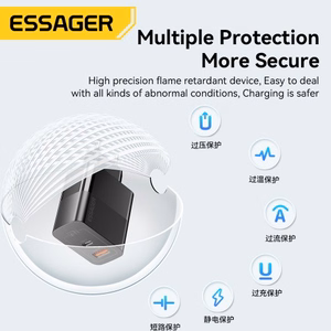 Įkroviklis Essager GaN Pinson Baltas 33W (PD / QC3.0)