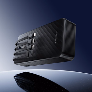Borofone Išorinė baterija 20000mAh BJ84A Smooth - USB - with USB, Type C, Lightning and Micro USB cables juodas