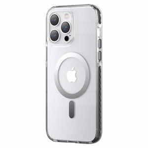 Kingxbar PQY Ice Crystal Series magnetinis dėklas telefonui iPhone 14 Plus MagSafe pilkas