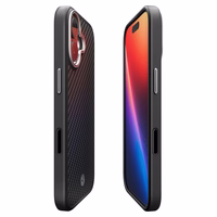 Spigen Enzo Aramid "T" MagSafe dėklas iPhone 17 - juoda ir sidabrinė