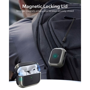 ESR Orbit HaloLock MagSafe dėklas AirPods Pro 3 pilkas ir juodas