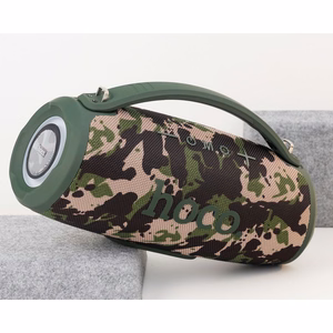 Wireless speaker LED 2 x 20W 4h Hoco HA4 camouflage green