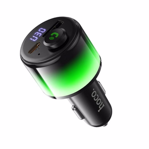 Car ransmiter bluetooth Hoco 2 x USB A + USB C QC3.0 PD 42W E166 black