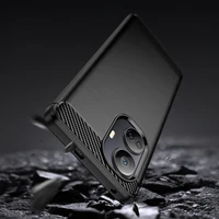 Carbon Case dėklas Realme 10 Pro+ lankstus silikoninis anglies dangtelis juodas