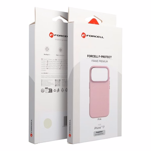 Dėklas telefonui iPhone 17 Forcell F-Protect Frame Premium suderinamas su Magsafe rožinis