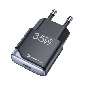 FORCELL F-ENERGY GaN III B135101-E itin plonas kelioninis įkroviklis 1 x Type C + USB A PD QC4.0 3A 35W juodas