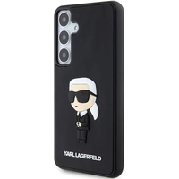Karl Lagerfeld 3D Guminis Ikonik dėklas telefonui Samsung Galaxy S24+ - juodas