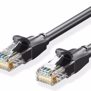 Tinklo laidas Cat.6 UTP 0.5m juodas Vention