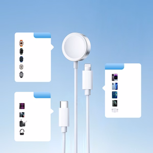 Apple Watch magnetinis įkroviklis Joyroom S-IW008 Lightning + USB-C 5V 1.2m (baltas)