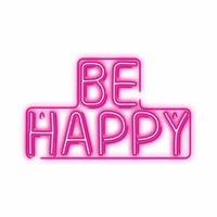 Neon PLEXI LED BE HAPPY rožinis NNE10 Neolia