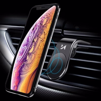 Automobilinis universalus telefono laikiklis Wozinsky WCH-02 tvirtinamas ant ventiliacijos grotelių, magnetinis, juodas