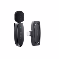 YESIDO MICROPHONE MEMS WITH CLIP KR12 LIGHTNING BELAIDIS 2,4GHz, juodas