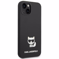 Karl Lagerfeld KLHCP14MSLCTBK iPhone 14 Plus 6.7 "kietas dėklas juodas / juodas Silikoninis Choupette Kūnas