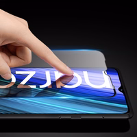 Dux Ducis 9D grūdintas stiklas 9H pilnas ekranas su Realme Narzo 50A rėmeliu juodas (dėklui draugiškas)