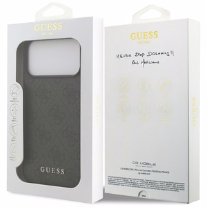 Guess 4G Classic dėklas telefonui iPhone 17 Pro Max - juodas