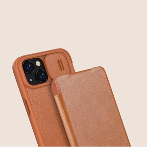 Dėklas Nillkin Qin Pro Leather Apple iPhone 14 Plus juodas