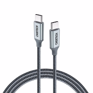 Choetech XCC-1002-GY USB-C - USB-C PD QC kabelis 100W 5A 480Mb/s 1.8 m, pilkas
