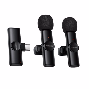 Borofone Lavalier wireless microphone BFK16A Winner Type C black - 2 pieces