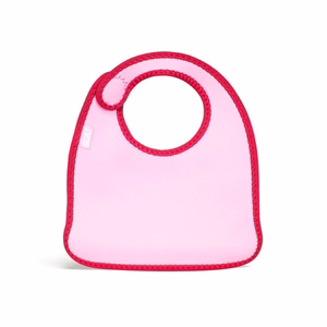 BUILT Mess Mate neopreno seilinukų mažyliams rinkinys, 2 vnt., Baby Pink Mini Dots