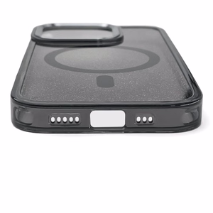 Blizgus dėklas su MagSafe, skirtas Samsung Galaxy S25 Edge – juodas
