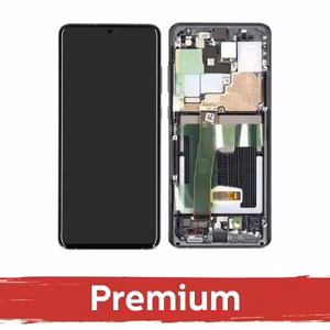 LCD ekranas suderinamas su Samsung G988 S20 Ultra su rėmeliu / Cosmic Grey / OEM