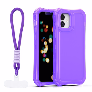 Safepop dėklas su dirželiu skirtas iPhone 12 / 12 Pro 6,1" violetinis
