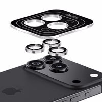 Benks Grūdintas stiklas Glass Warrior metalinis objektyvo apsauginis stiklas kamerai Iphone 17 (lęšio 2 vnt.) juodas