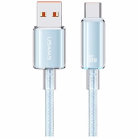 USAMS laidas Cloud Series US-SJ658 6A USB-A į USB-C 1,2m mėlynas