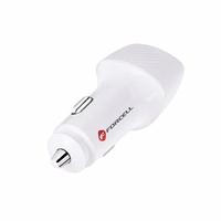 Įkroviklis automobilinis Forcell (CC50-1A1C) (1xUSB-C; 1xUSB; 5A 38W) baltas