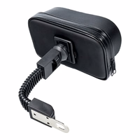 Motociklo laikiklis atsparus vandeniui su užtrauktuku ir gaubtu (4,8–5,5), juodas