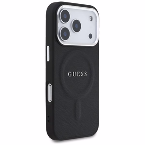 Guess Classic Logo Magnetinis dėklas telefonui iPhone 17 Pro - juodas